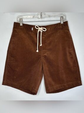 Birdwell Beach Britches Men’s Brown Corduroy Lace Up Shorts